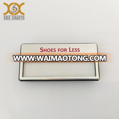 wholesale decorative aluminium blank name badge with magnet