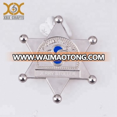 custom marshal badges, high quality metal sheriff star badge