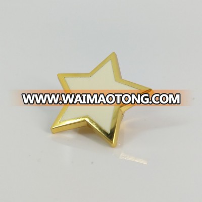 Manufacturer cheap metal gold star shape lapel pin badges