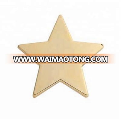 Nice custom metal blank gold star pin badges,cheap star pin